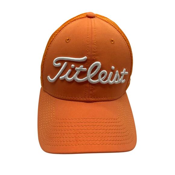 Titleist Pro V1 FJ Orange Fitted Stretch Golf Hat Cap Size Small-Medium - Picture 1 of 8